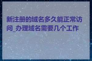 新注册的域名多久能正常访问_办理域名需要几个工作日