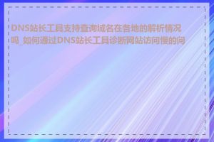 DNS站长工具支持查询域名在各地的解析情况吗_如何通过DNS站长工具诊断网站访问慢的问题