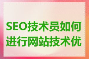 SEO技术员如何进行网站技术优化