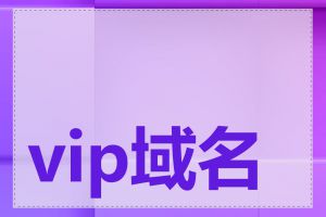 vip域名特点是什么