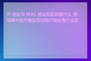 IP 地址与 MAC 地址的区别是什么_局域网中的IP地址和公网IP地址有什么区别