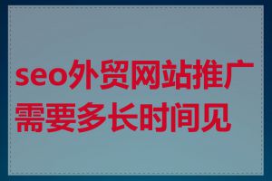 seo外贸网站推广需要多长时间见效