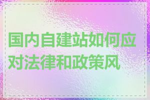 国内自建站如何应对法律和政策风险