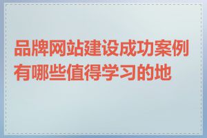 品牌网站建设成功案例有哪些值得学习的地方