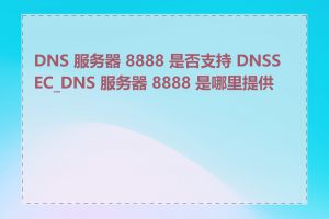 DNS 服务器 8888 是否支持 DNSSEC_DNS 服务器 8888 是哪里提供的