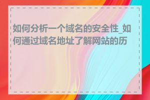 如何分析一个域名的安全性_如何通过域名地址了解网站的历史