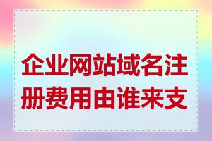 企业网站域名注册费用由谁来支付