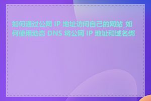 如何通过公网 IP 地址访问自己的网站_如何使用动态 DNS 将公网 IP 地址和域名绑定