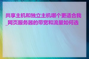 共享主机和独立主机哪个更适合我_网页服务器的带宽和流量如何选择