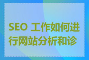 SEO 工作如何进行网站分析和诊断