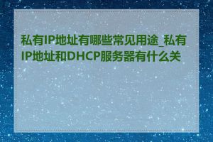 私有IP地址有哪些常见用途_私有IP地址和DHCP服务器有什么关系