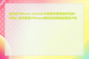 如何在VMware vCenter中查看和管理虚拟机的IP地址_如何查看VMware虚拟机的网络配置和IP地址