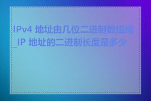 IPv4 地址由几位二进制数组成_IP 地址的二进制长度是多少位