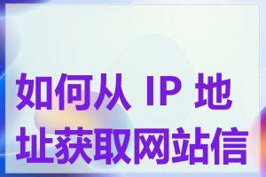 如何从 IP 地址获取网站信息