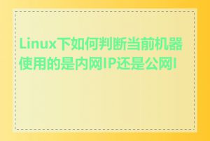 Linux下如何判断当前机器使用的是内网IP还是公网IP