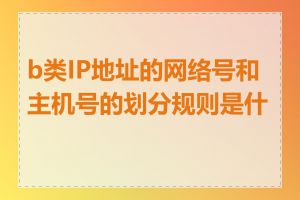 b类IP地址的网络号和主机号的划分规则是什么