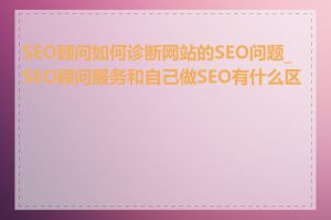 SEO顾问如何诊断网站的SEO问题_SEO顾问服务和自己做SEO有什么区别