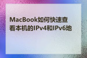 MacBook如何快速查看本机的IPv4和IPv6地址