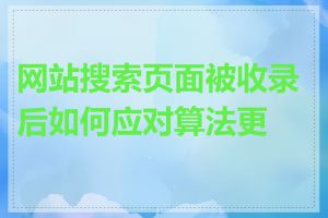 网站搜索页面被收录后如何应对算法更新