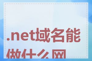 .net域名能做什么网站