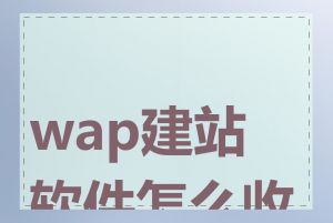 wap建站软件怎么收费