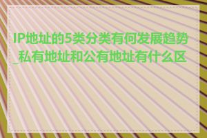 IP地址的5类分类有何发展趋势_私有地址和公有地址有什么区别