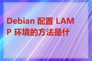 Debian 配置 LAMP 环境的方法是什么