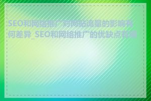 SEO和网络推广对网站流量的影响有何差异_SEO和网络推广的优缺点有哪些