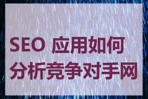 SEO 应用如何分析竞争对手网站