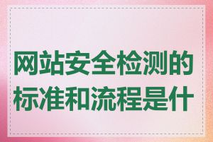 网站安全检测的标准和流程是什么