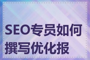 SEO专员如何撰写优化报告