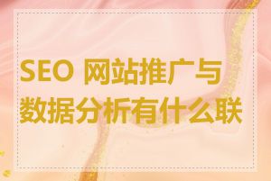 SEO 网站推广与数据分析有什么联系