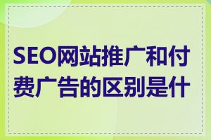 SEO网站推广和付费广告的区别是什么