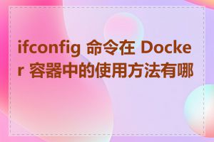 ifconfig 命令在 Docker 容器中的使用方法有哪些