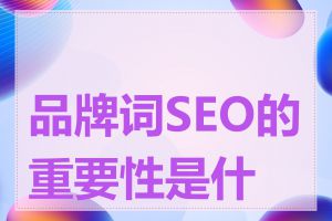 品牌词SEO的重要性是什么