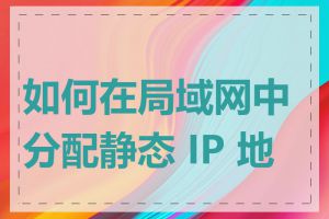 如何在局域网中分配静态 IP 地址