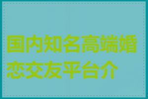 国内知名高端婚恋交友平台介绍