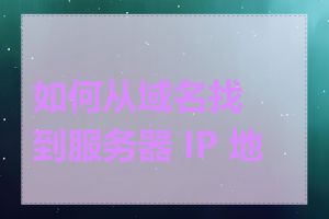 如何从域名找到服务器 IP 地址