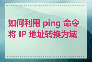 如何利用 ping 命令将 IP 地址转换为域名