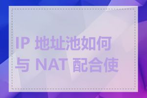 IP 地址池如何与 NAT 配合使用