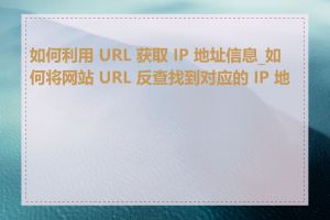 如何利用 URL 获取 IP 地址信息_如何将网站 URL 反查找到对应的 IP 地址