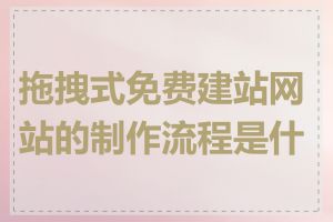 拖拽式免费建站网站的制作流程是什么