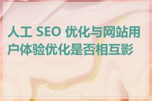 人工 SEO 优化与网站用户体验优化是否相互影响