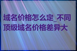 域名价格怎么定_不同顶级域名价格差异大吗