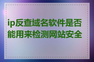 ip反查域名软件是否能用来检测网站安全性