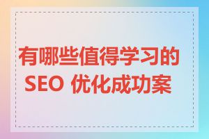 有哪些值得学习的 SEO 优化成功案例