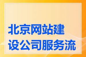 北京网站建设公司服务流程