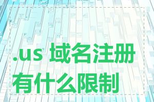 .us 域名注册有什么限制吗