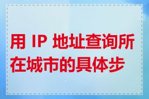 用 IP 地址查询所在城市的具体步骤