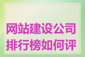 网站建设公司排行榜如何评判